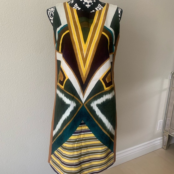 Lafayette 148 New York Dresses & Skirts - Lafayette 148 mod shift dress with leather size 4